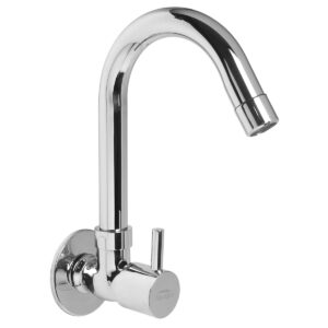 Sink Tap Foam Flow with wall flange and J-Spout (SS) - X-plore