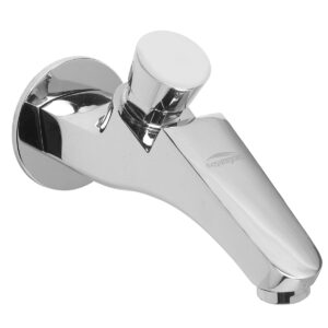 Long Nose Bib Cock with Wall Flange (Auto Closing System) - Pressmatic Range