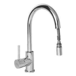 Single lever table mounted sink mixer with swivel spout and extractable aerator with 35mm cartridge (Works best with pressure pump)