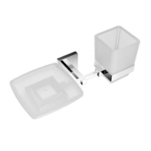 Soap Dish + Tooth Brush Holder - CUBIX SS304
