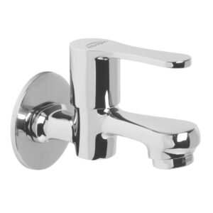 Short Bib Cock FOAM FLOW with Wall Flange - Antique