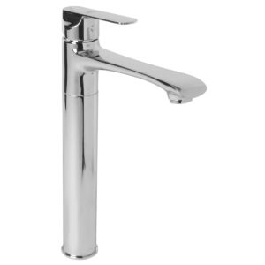Basin Mixer Single Lever 8" FOAM FLOW with 600mm Long Braided Hoses - Mickey