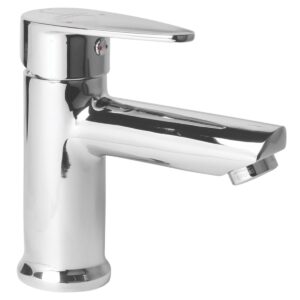 Basin Mixer Single Lever with 600mm Long Braided Hoses - Aura