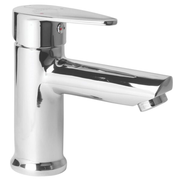 Basin Mixer Single Lever with 600mm Long Braided Hoses - Aura