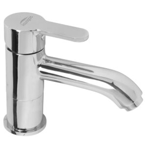 Basin Mixer Single Lever with 600mm Long Braided Hoses - Evara