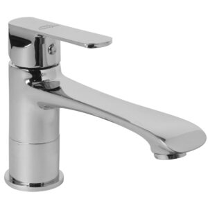 Basin Mixer Single Lever with 600mm Long Braided Hoses - Mickey