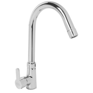 Swan Neck Pillar Cock with Base Flange (Uplift System) - Up-Lift Range