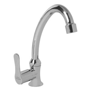 Swan Neck Pillar Cock FOAM FLOW (Brass Pipe Spout) - Antique