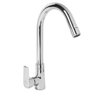Swan Neck Pillar Cock with Base Flange (Uplift System) - Up-Lift Range