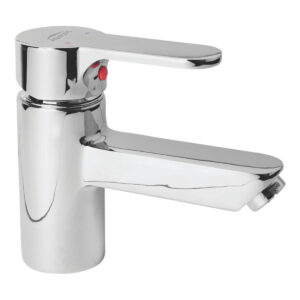 Basin Mixer Single Lever with 600mm Long Braided Hoses - Sleek