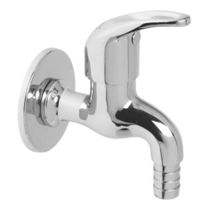 Nozzle Short Bib Cock with Wall Flange - Leeva