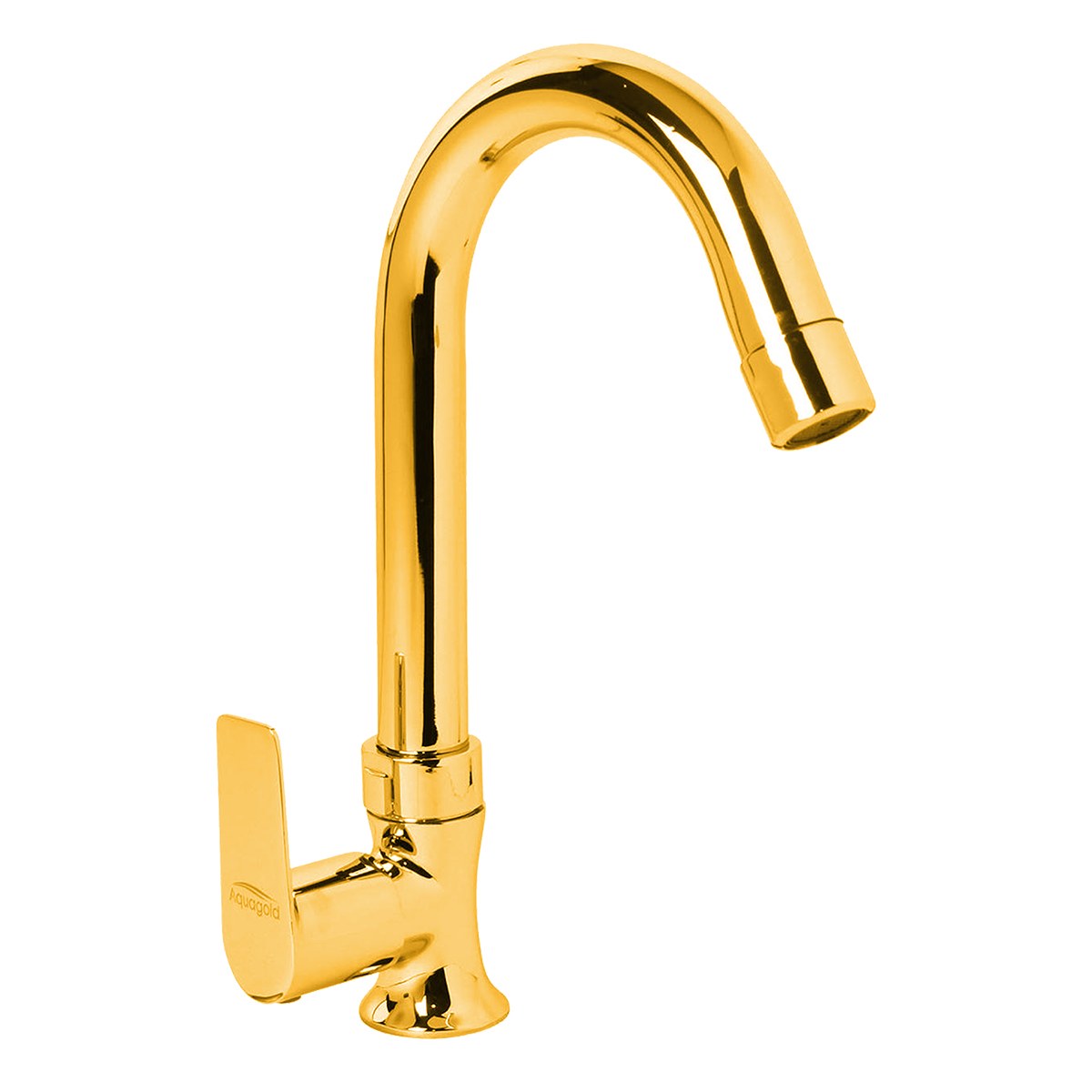 Swan Neck Pillar Cock Foam Flow with J-Spout (SS) - Vogue
