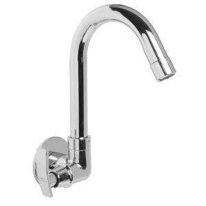 Sink Tap Foam Flow with wall flange and J-Spout (SS) - Evara