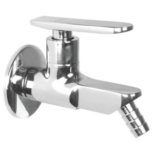 Nozzle Short Bib Cock with Wall Flange - Sleek