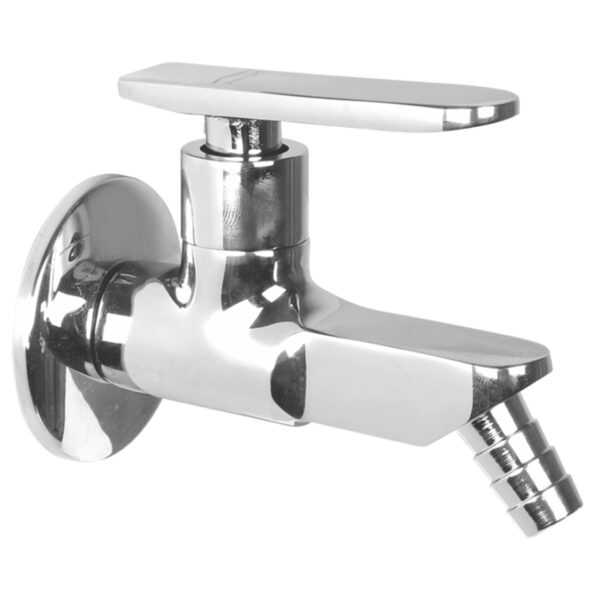 Nozzle Short Bib Cock with Wall Flange - Sleek