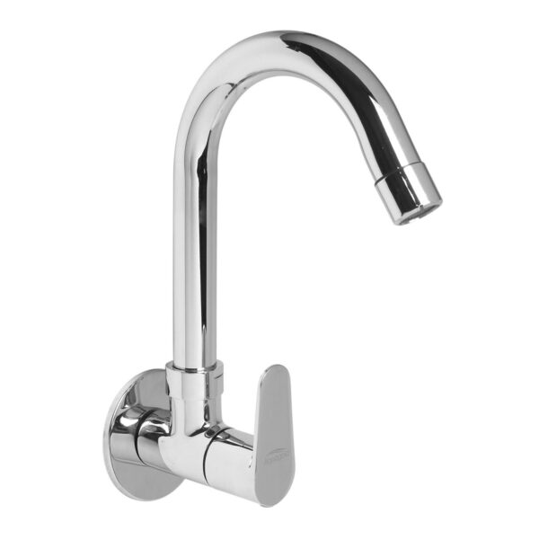 Sink Tap Foam Flow with wall flange and 22mm Heavy Pipe Spout - Amara