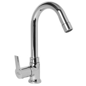 Swan Neck Pillar Cock Foam flow with J-Spout (SS) - Elegant
