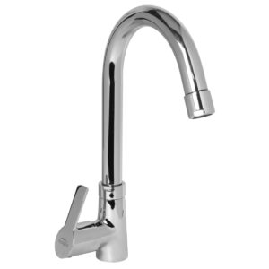 Swan Neck Pillar Cock J-Type Foam Flow with Base Flange - Elite