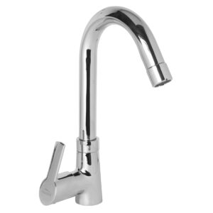 Swan Neck Pillar Cock C- Type Foam Flow with Base Flange - Elite