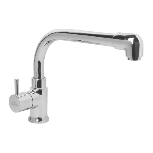 Swan Neck Pillar Cock FOAM FLOW with Elbow Spout - Eternal