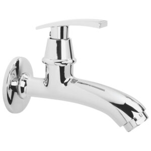 Long Nose Bib Cock FOAM FLOW with Wall Flange - Evara