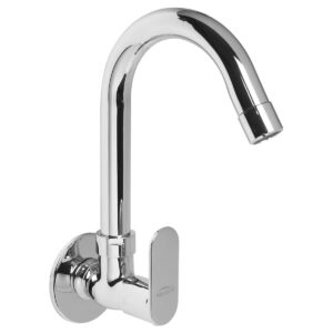 Sink Tap Foam Flow with wall flange and J-Spout (SS) - Aura