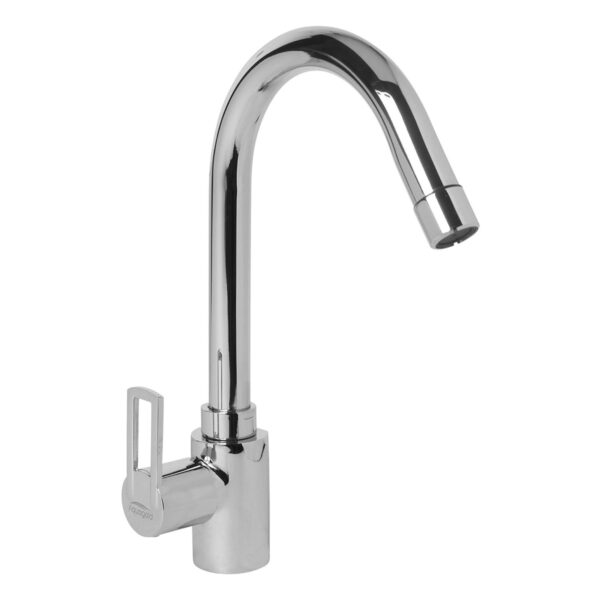 Swan Neck Pillar Cock Foam Flow with Long Spout (SS) - Aarvi