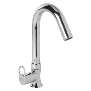 Swan Neck Pillar Cock Foam Flow with J-Spout (SS) - Wave