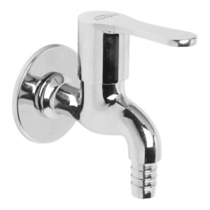 Nozzle Short Bib Cock with Wall Flange - Antique