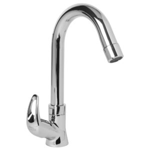 Swan Neck Pillar Cock Foam flow with J-Spout (SS) - Leeva