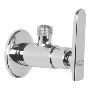 Angle Valve with Wall Flange - Sleek