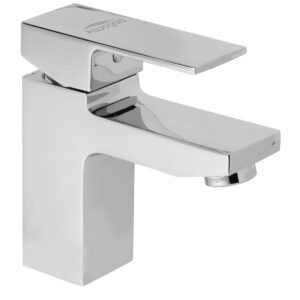 Basin Mixer Single Lever FOAM FLOW with 600mm Long Braided Hoses - Syra