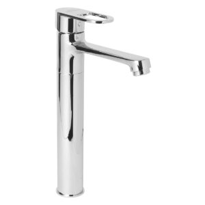 Basin Mixer Single Lever 12" FOAM FLOW with 600mm Long Braided Hoses - Wave