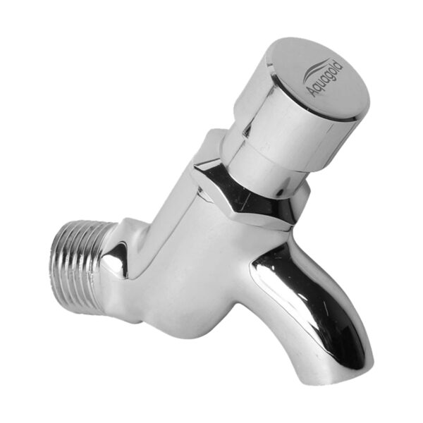 Push Cock Short Bib Male Thread (Full Brass)  - Push Cock