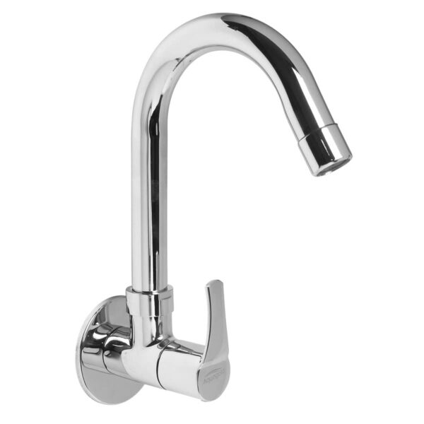 Sink Tap Foam Flow with wall flange and J Spout (SS) - Riviera