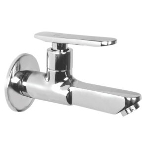 Long Nose Bib Cock FOAM FLOW with Wall Flange - Sleek