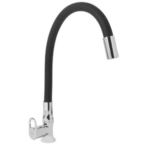 Swan Neck Pillar Cock Foam Flow with Flexible Spout (SF) - Wave