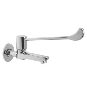 Long Nose Bib Cock with Wall Flange (Elbow Action) - Medi Range