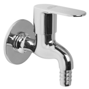 Nozzle Short Bib Cock with Wall Flange - Aura