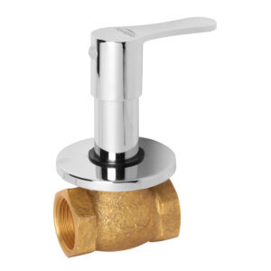 Flush Cock 25mm, 1" with Sliding Wall Flange - Antique