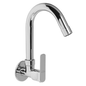 Sink Tap Foam Flow with wall flange and J-Spout (SS) - Mickey
