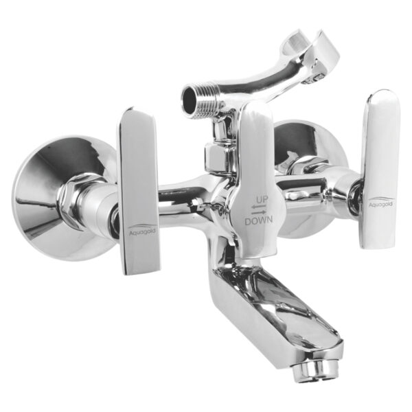 Wall Mixer 2-in-1 with Crutch/Bend FOAM FLOW (with Cartridge System) - Sleek