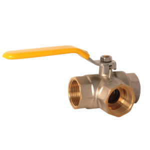 3 Way Ball Valve 1" with SS Handle