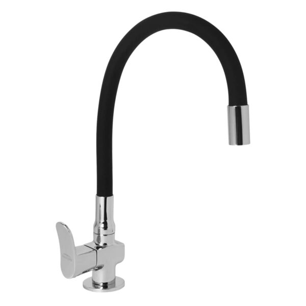 Swan Neck Pillar Cock Foam Flow with Flexible Spout (SF) - Noor