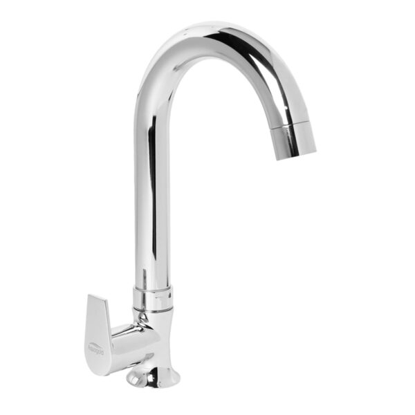 Swan Neck Pillar Cock Foam Flow with J-Spout (SS) - Icconic