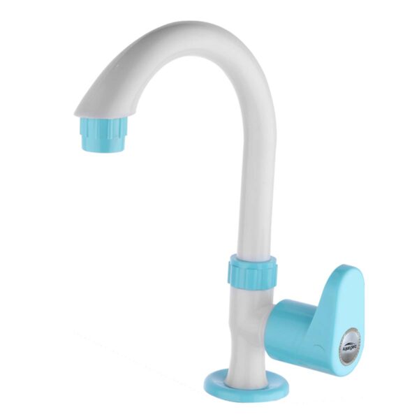 Swan Neck Pillar Cock FOAM FLOW with Base Flange - Smart