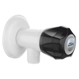 Angle Valve with Wall Flange - Crystal