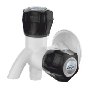 Two Way Tap with Wall Flange - Crystal