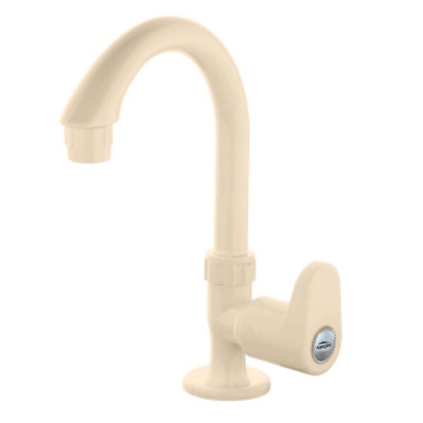 Swan Neck Pillar Cock FOAM FLOW with Base Flange - Smart