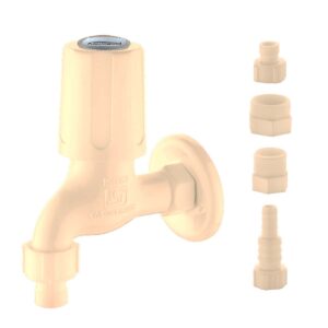 Nozzle Short Bib Cock 4 Adjustments with Wall Flange - Standard